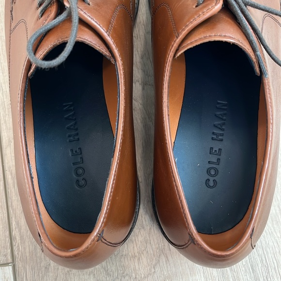 Cole Haan British Tan Cap Toe Derby/Blucher Lace Ups 9.5 - Picture 5 of 6